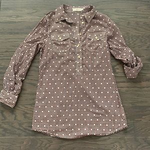 Tory Burch Long Sleeve Tunic Blouse size 8
